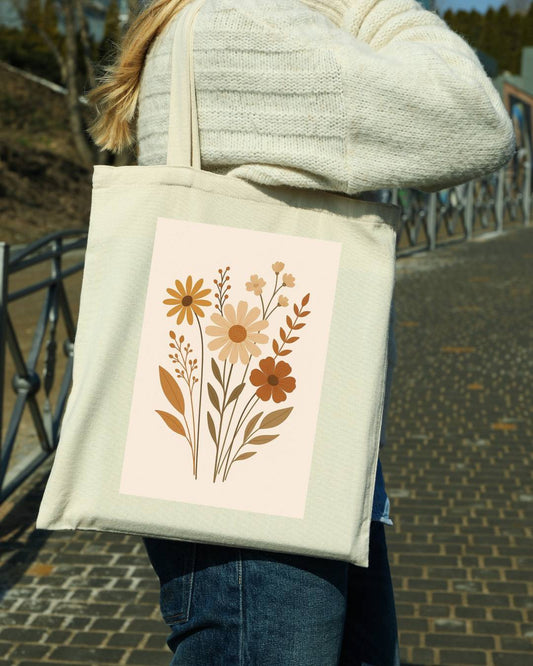 BOHO Aesthetic Tote Bag Zipper