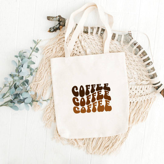 "COFFEE COFFEE COFFEE" AESTHETIC TOTE BAG