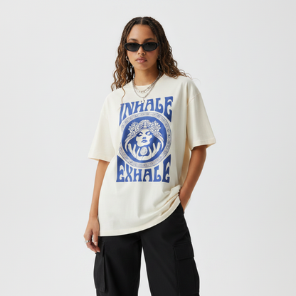 "Inhale Exhale" Unisex Oversized Classic T-Shirt